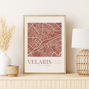 SJM Multiverse Map Prints, Maasverse Velaris Orynth Lunathion Crossover ...