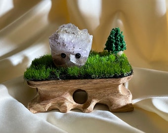 Hedgehog Amethyst Decoration