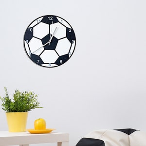 Fußball Wanduhr - Fußball Wanduhr - Sport Fan Dekor - Perfektes Geschenk für Teenager Geburtstag - Holz Raumdekoration für Jungen