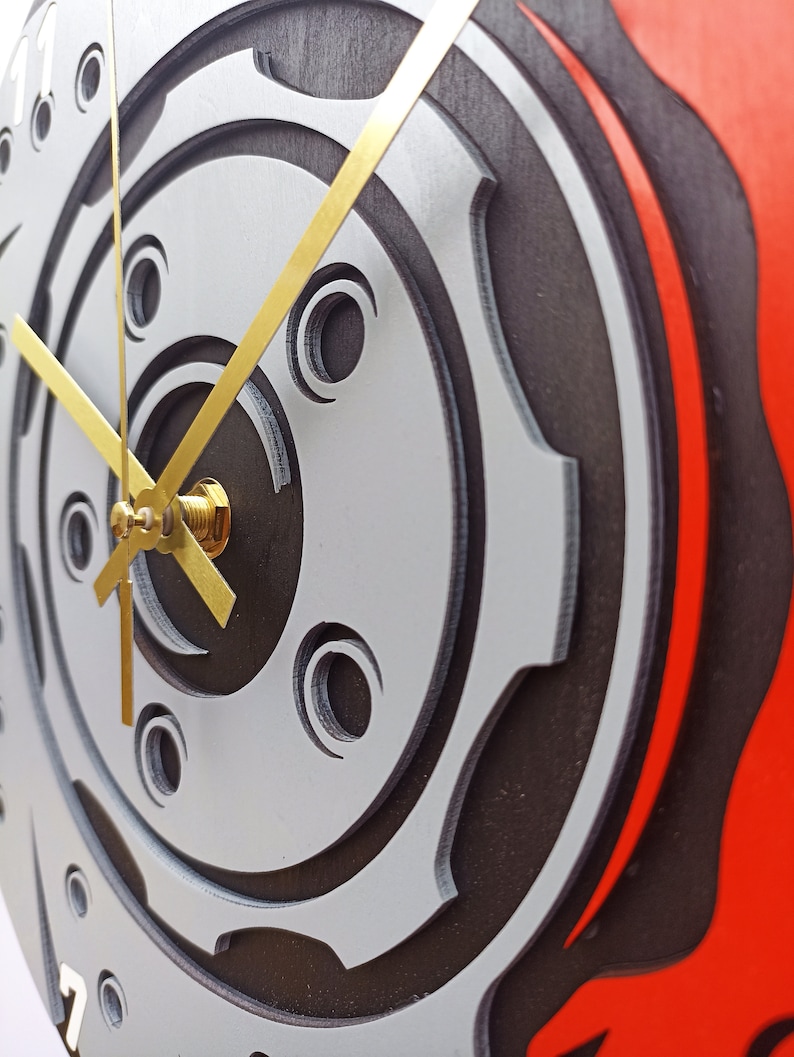 Brake Rotor Wall Clock, Wooden Car Decor, Auto Mechanic Gift, Garage ...