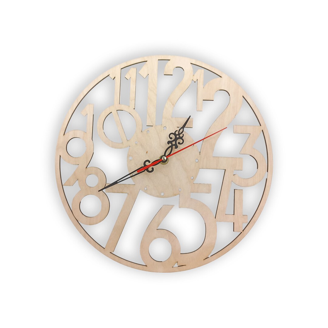 Large Numbers Clock Wall Decoration Clock 3D Wall Clock Unique Etsy