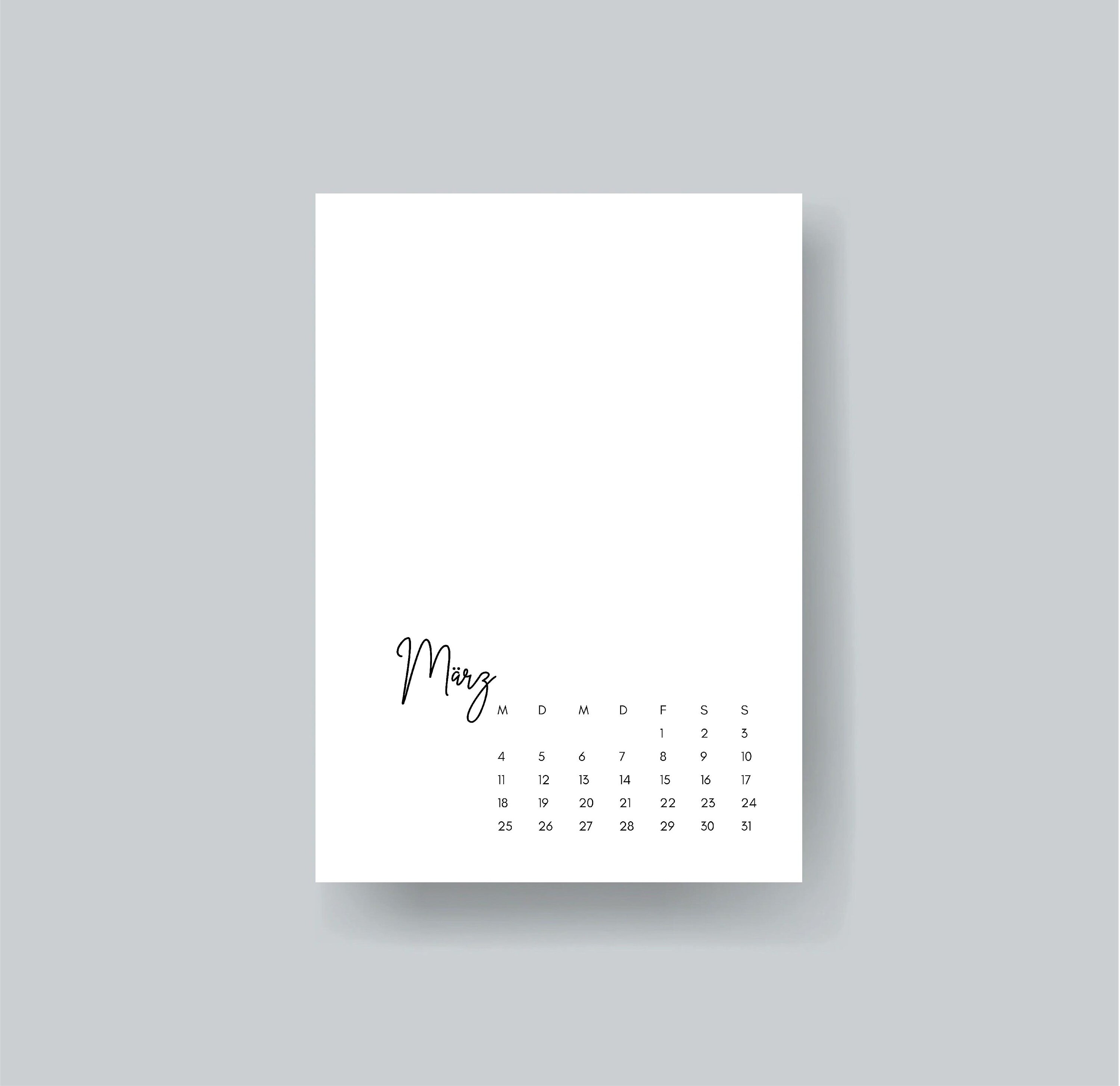  Kalender 2024 Printable A4 deutsch DIY PDF zum selbst - Etsy Österreich 