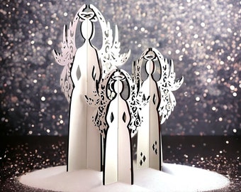 3D Standing Angels - 3 Size Options