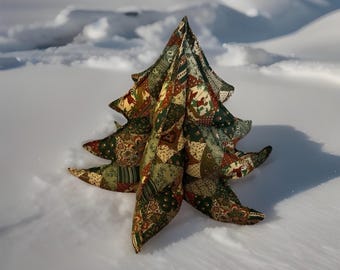 Vintage Patchwork Christmas Tree Plush
