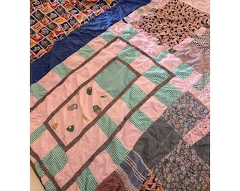 Giant Vintage Patchwork Quilt Indian