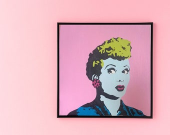 Lucille Ball Painting | ORIGINAL Acrylic on Canvas | One of a Kind Art | One of a Kind Painting | I LOVE LUCY | Original Painting