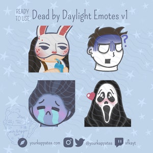 DBD Premade Emotes for Twitch Discord YouTube Facebook Gaming | Ready to Use