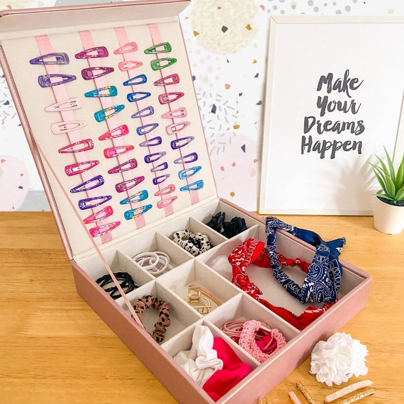 Girl's Hair Accessory Storage Box Hair Clip Holder Etsy