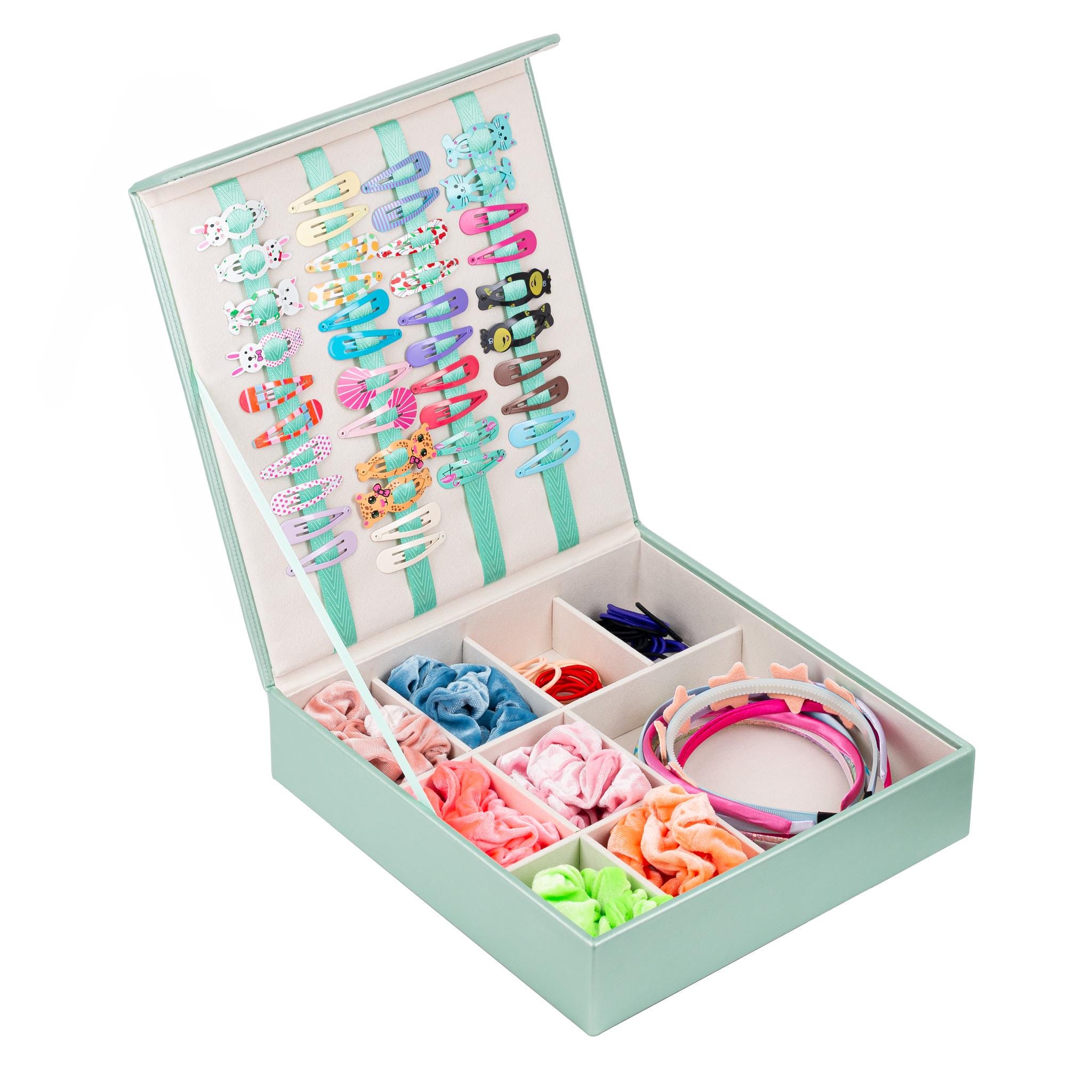 Girl s Hair Accessory Storage Box Hair Clip Holder Accessory Organiser Etsy UK