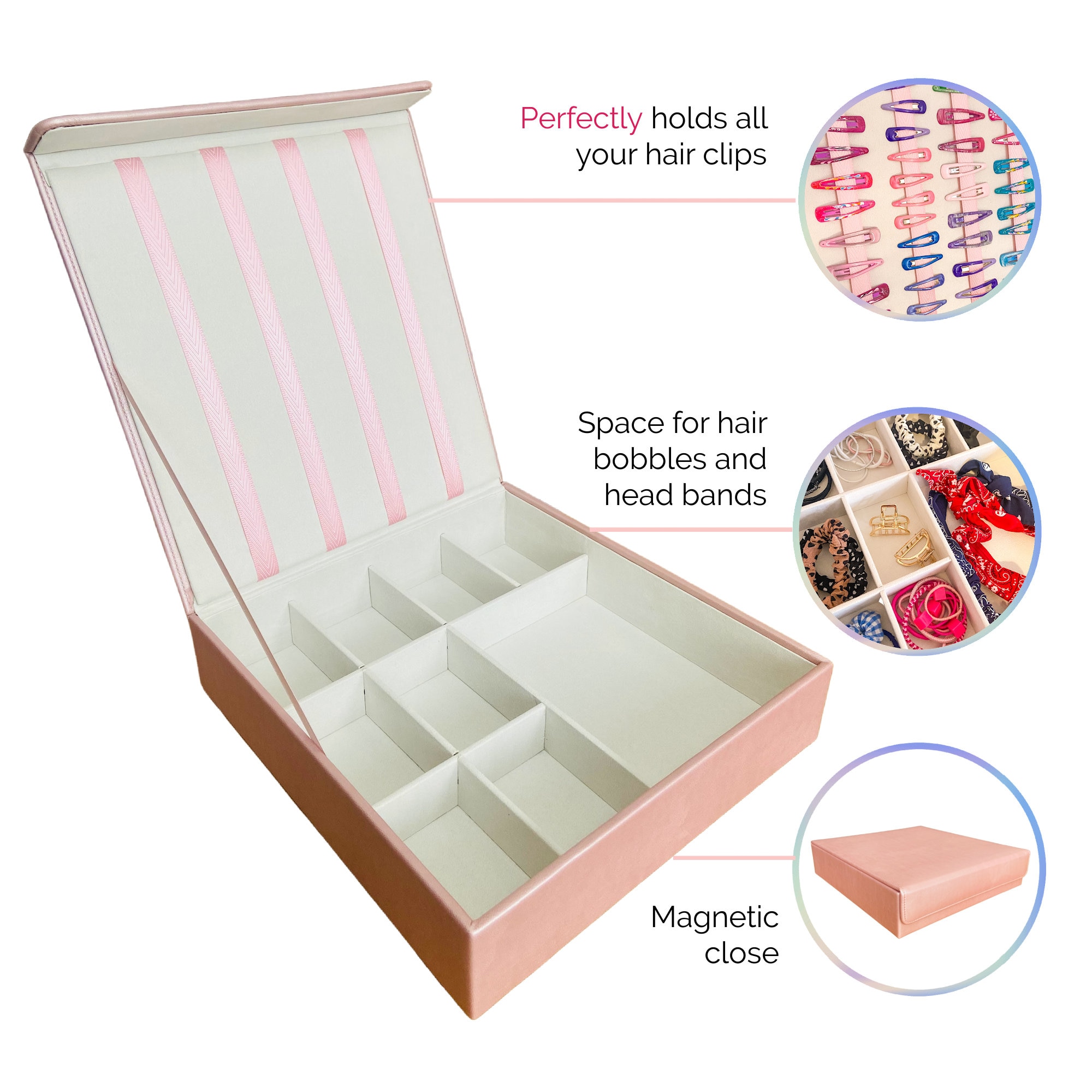 Girl's Hair Accessory Storage Box Hair Clip Holder Etsy UK