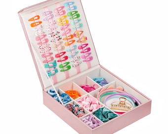 Girl's Hair Accessory Storage Box, Hair Clip Holder, Accessory Organiser