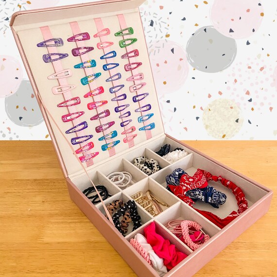Girl's Hair Accessory Storage Box Hair Clip Holder - Etsy Girl's Hair Accessory Storage Box Hair Clip Holder - Etsy
