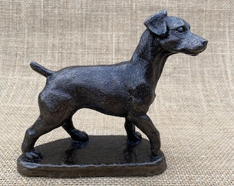 Patterdale Terrier Standing Dog Sculpture Figurine, Cold Cast Bronze Resin, Dog Gift, Dog Trophy, Dog Memorial