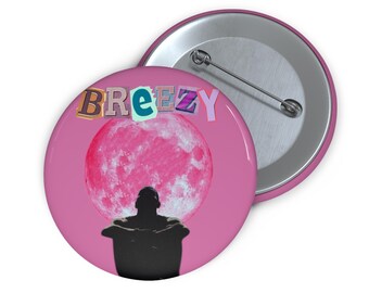 Chris Brown Breezy Custom Pin Buttons, Music Artist Badge Set, Fan Accessories, Unique Pinback Buttons, Music Lover Gift