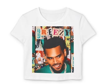 Chris Brown Breezy Bowl XX 25 Women&#39;s Baby Tee, Ladies T-Shirt, Girl&#39;s Shirt, Feminine Cotton Top, Stylish Graphic Tee