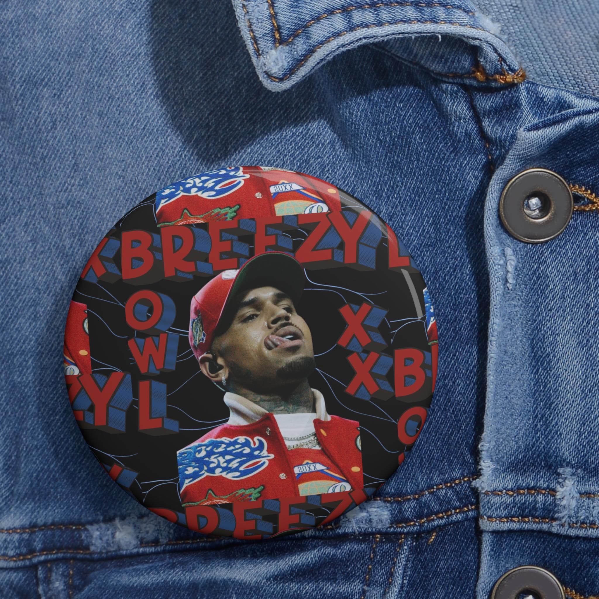 Chris Brown Breezy Pin Buttons Set, Music Artist Badge, Fan Accessories Gift, Unique Pinback Buttons, Music Lover
