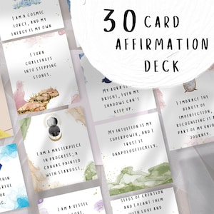 My Healing Era Affirmation Cards| PRINTABLE | 30 Card Affirmation Deck |Spiritual Gifts