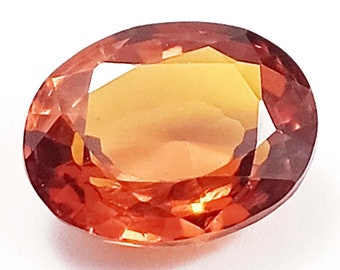 Brilliant Loose Gemstone Oval Shape 6.58Ct Natural Hessonite Certified Garnet Brown Color Free Delivery on Christmas With A Free Gift