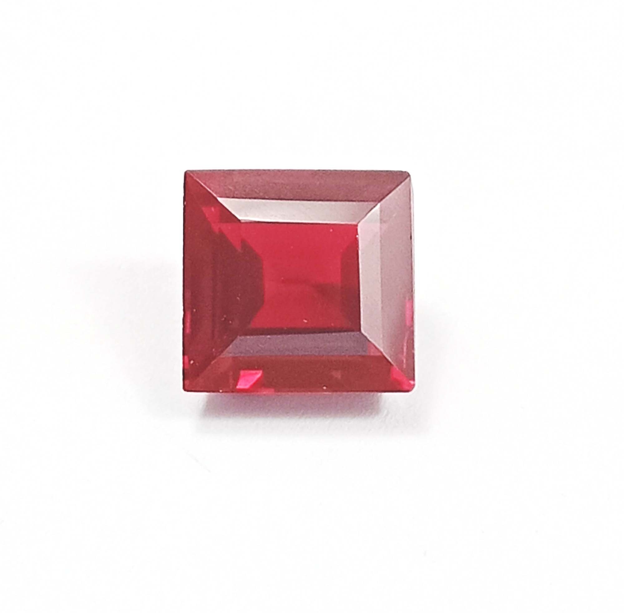 5.30 CT Red Ruby Natural  Loose Gemstone 19.57x9.62MM Ring Size Square Shape Eye Clean Ring Size From Mozambique With A Free Gift