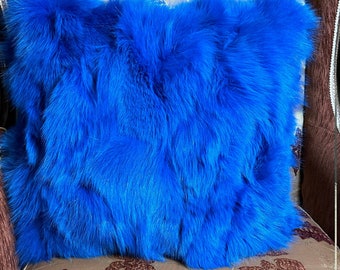 Real  Fox Fur Pillow Case (Both Sides with Fur)