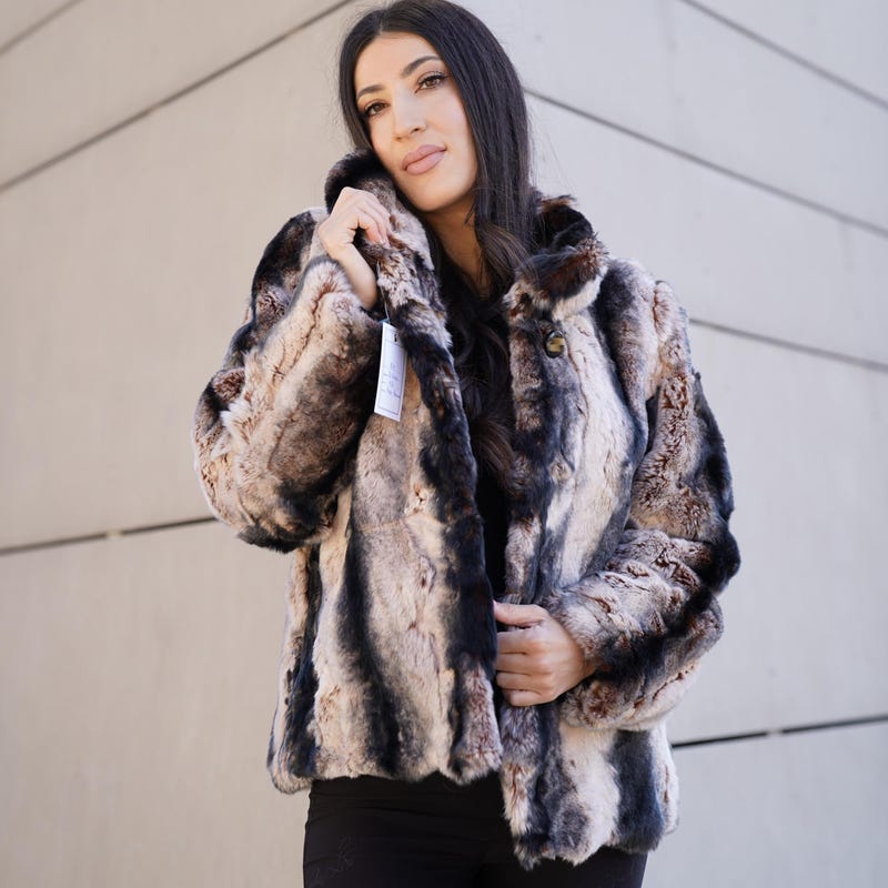 Pure Rabbit Jacket Rabbit Fur Jacket - Etsy New Zealand