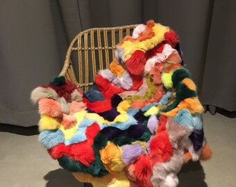 Abstract Fun Fox Fur Rug/Throw