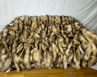 Luxury Real Crystal Fox Blanket/Throw