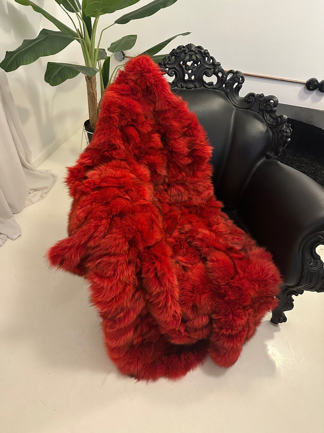 Bright Red Fox Fur Blanket/throw for Your Bedroom or Your Etsy UK