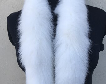 WHITE FROST Fox Fur Scarf