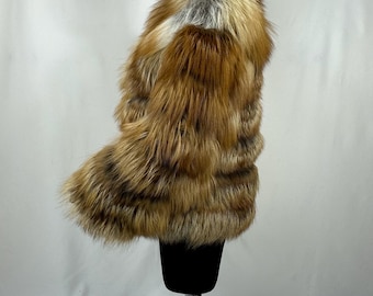 Luxury Red Gold Fox Jacket(Medium Size Only)
