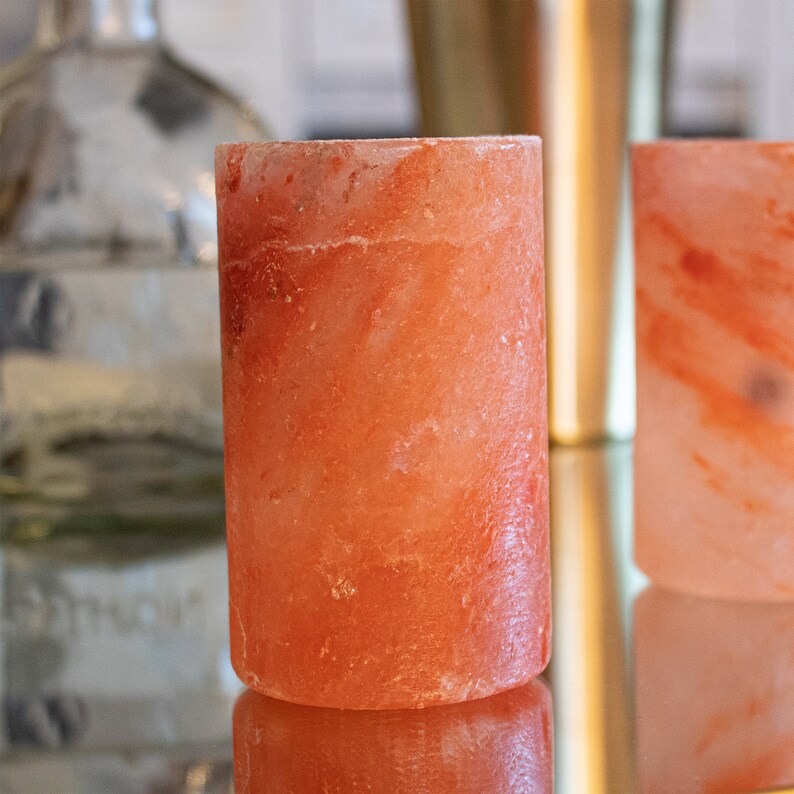 Himalayan Salt Shot Glasses set of TWO, Handmade Pink Salt Shot Glass