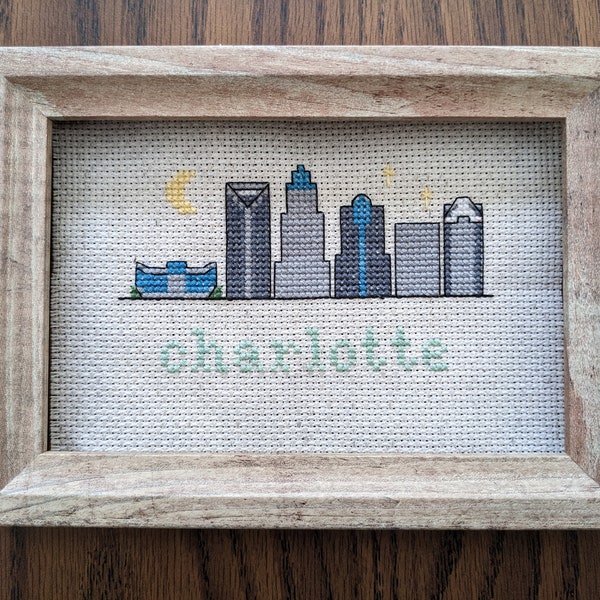 Charlotte Nc Cross Stitch Etsy