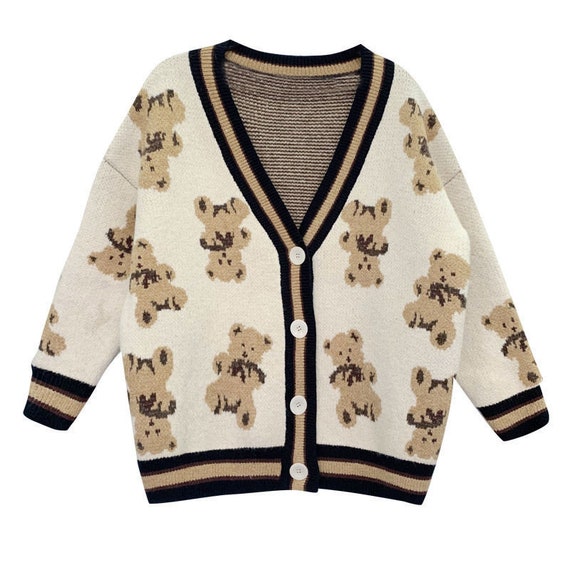Cute Bear Cardigan Kawaii Sweater 
