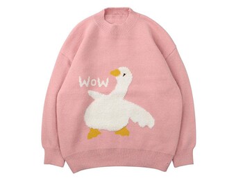 Wow Duck Sweater Oversized Sweater 