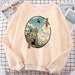 Ukiyoe Kiki's Print Sweatshirt, Women Crewneck, Pullover Hoodie, Oversize Hoody, Kawaii Hoodie, Loose Hoody, Pullover Hoodie, Fleece Clothes 