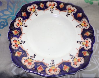 Set of three Imari Design Melba Bone China Side Plates + 1 Dinner Plate 1940's