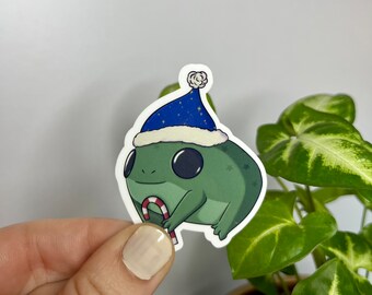 Frog Christmas sticker