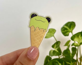 Summer Frog Icecream sticker