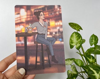Hogwarts girl in a bar