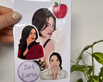 Lana Parrilla stickers and print set