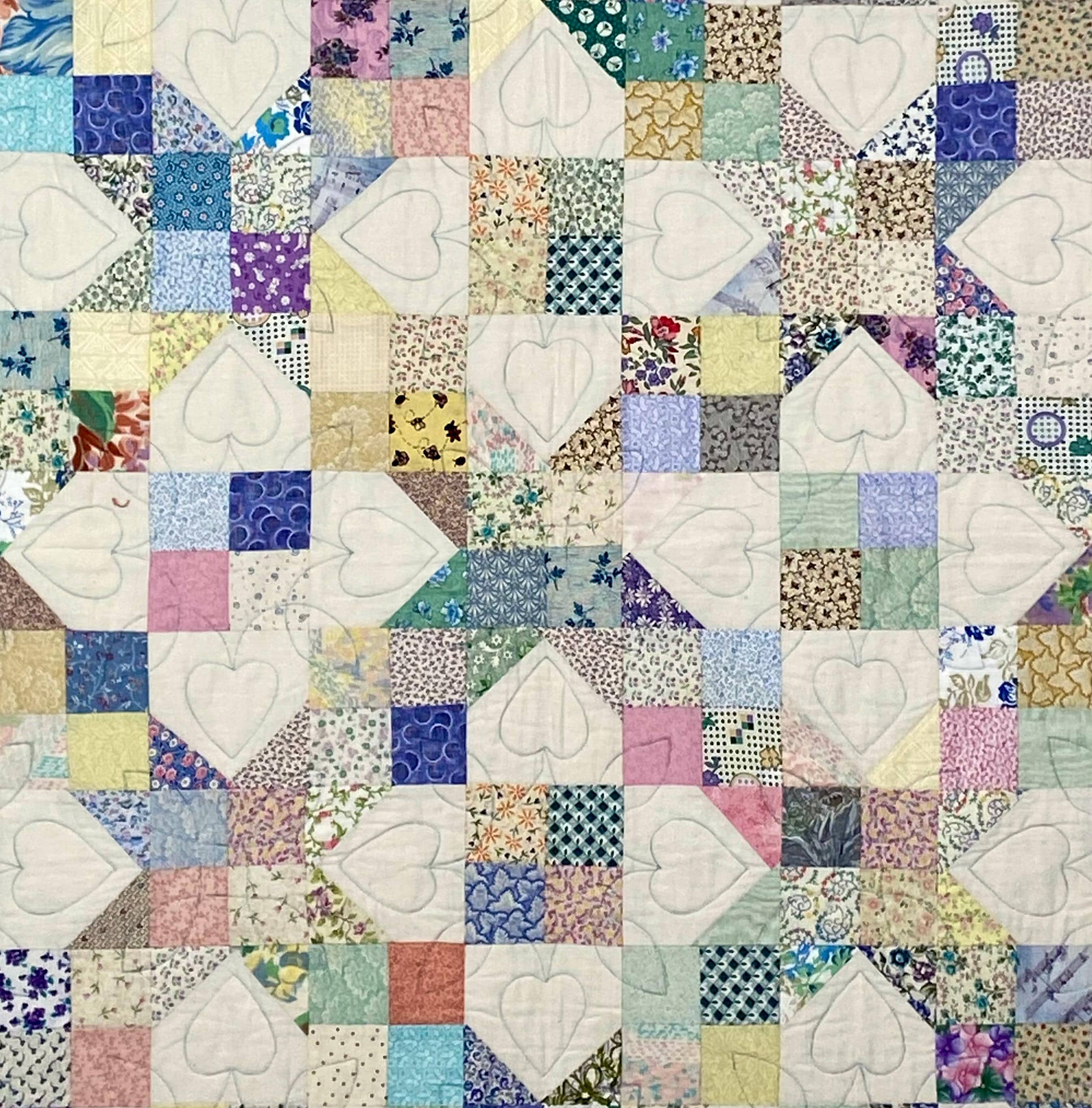 Scrappy Four Patch Chain Quilt Pattern