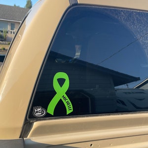 TEAM MICHELLE - Green Ribbon - Car Decal - Window Cling