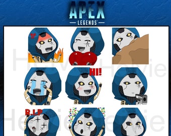 Apex Legends Ash Chibbi Emotes for Twitch, Youtube, Discord, etc. Sizes 28x 56x 112x 400x