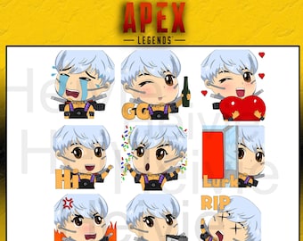 Apex Legends Valkyrie Chibbi Emotes for Twitch, Youtube, Discord, etc. Sizes 28x 56x 112x 1000x