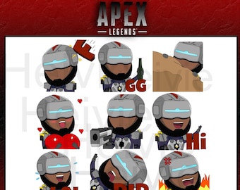 Apex Legends Newcastle Chibbi Emotes for Twitch, Youtube, Discord, etc. Sizes 28x 56x 112x 2000x