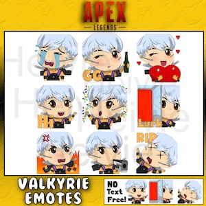 Apex Legends Valkyrie Chibbi Emotes for Twitch, Youtube, Discord, etc. Sizes 28x 56x 112x 1000x