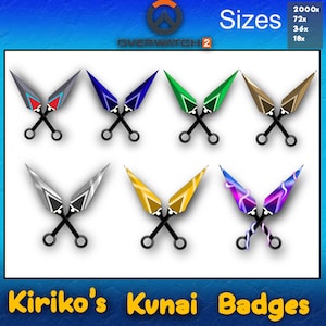 Overwatch Kiriko&#39;s Kunai Subscription/Bits Badges