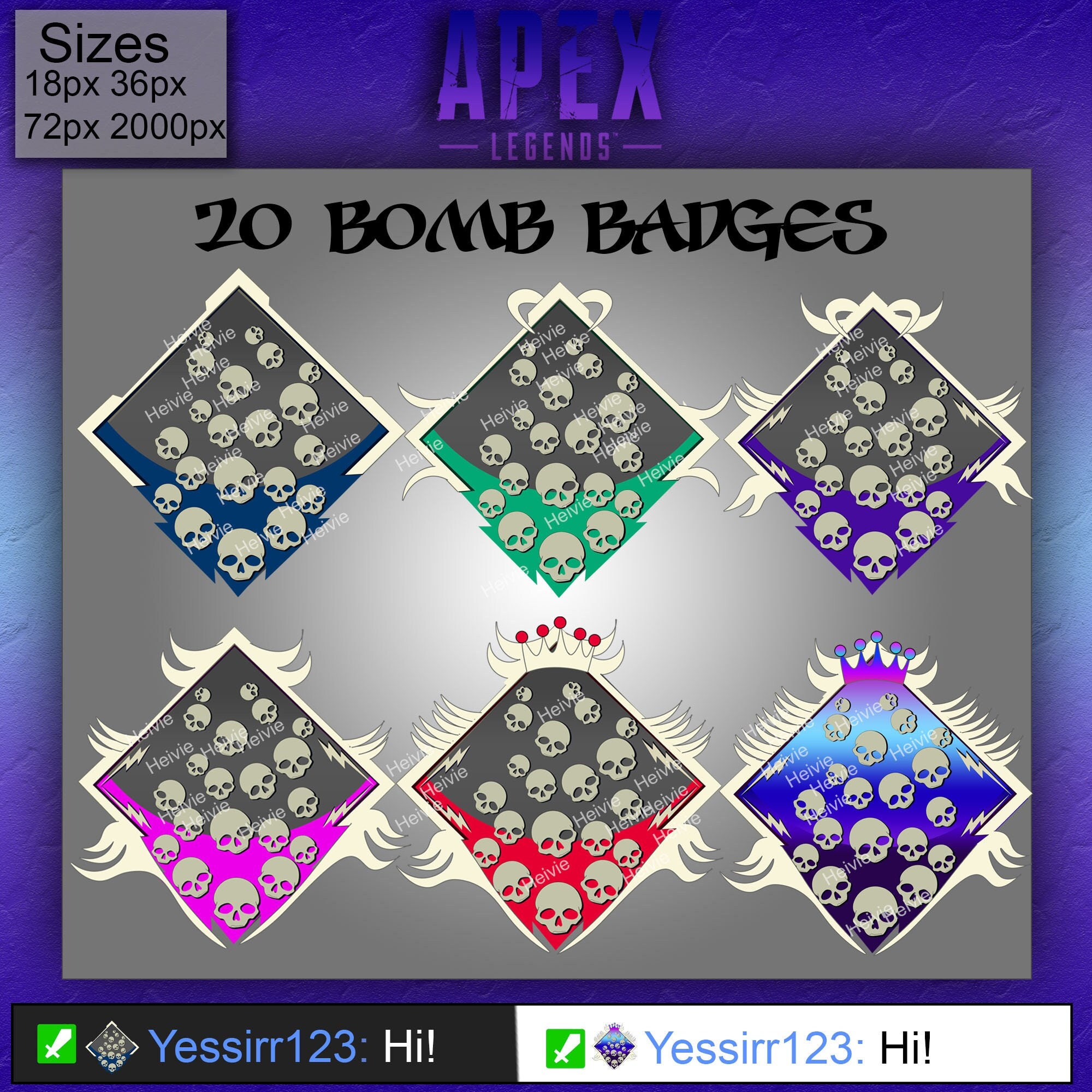 Apex 20 Bomb Subscription/bits Badges - Etsy