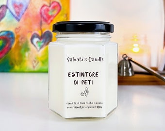 Peti Extinguisher Playful scented soy candle with fragrance of your choice