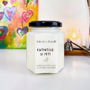 Peti Extinguisher Playful scented soy candle with fragrance of your choice